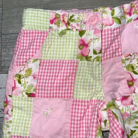 Janie and Jack Quilted Patchwork Bermuda Shorts Size 3T - Picture 2 of 6